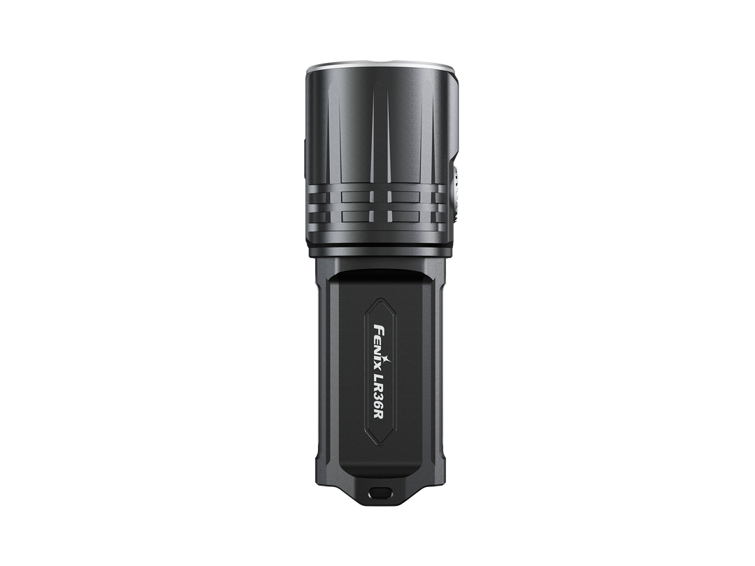 Fenix LR36R Searching Flashlight as viewed from the side