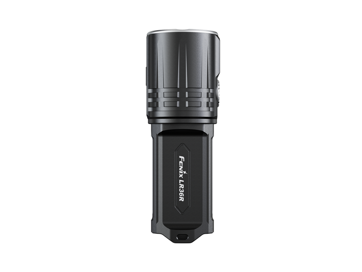 Fenix LR36R Searching Flashlight as viewed from the side