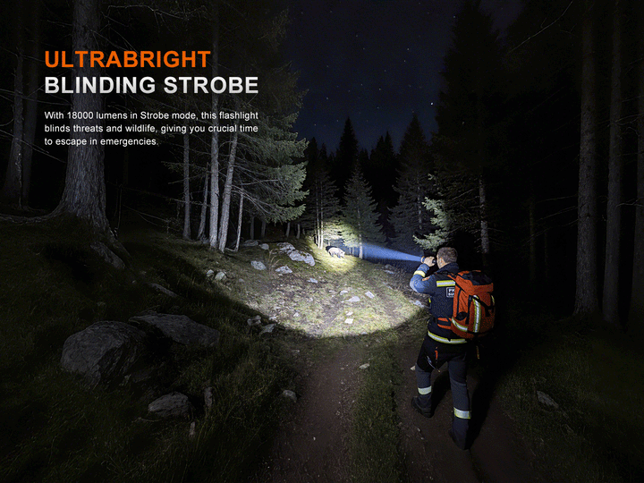Fenix LR50R V2 White, Red, UV Search & Rescue Flashlight - 18,000 Lumens