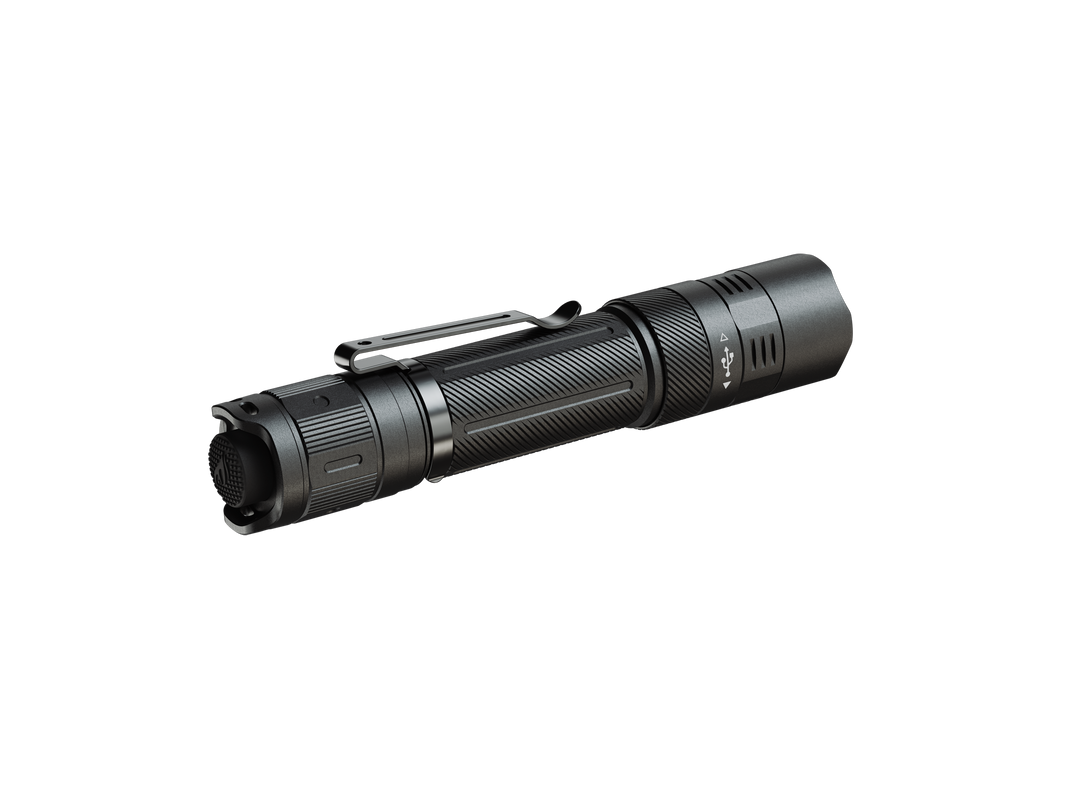 Fenix PD32R Flashlight as viewed from the back
