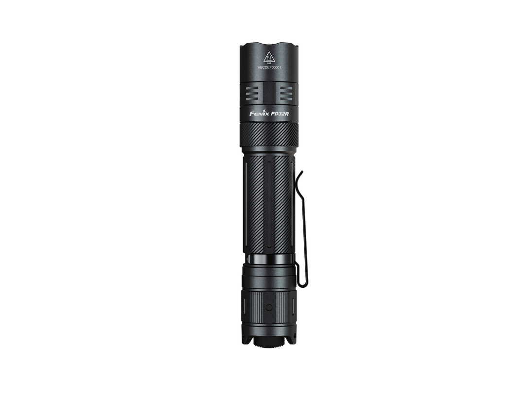 Fenix PD32R Flashlight as viewed from the top