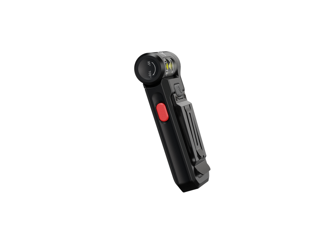 Fenix SW05R Red Clip Light switch view