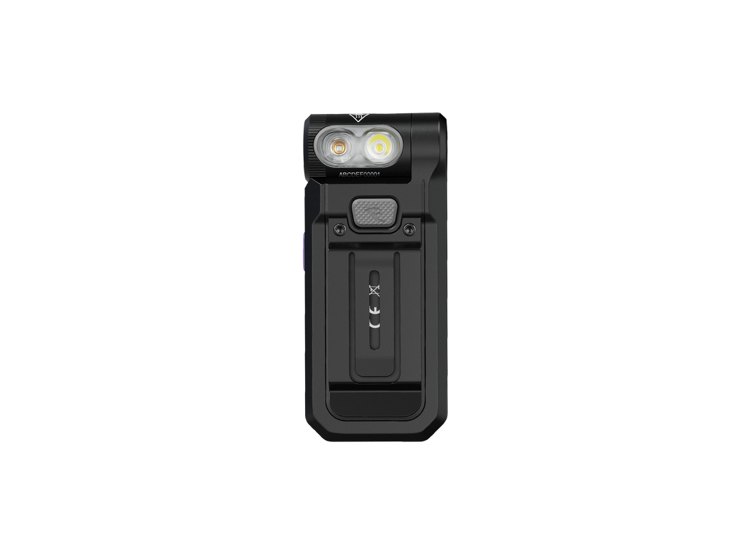 Fenix SW05R UV Clip Light face view