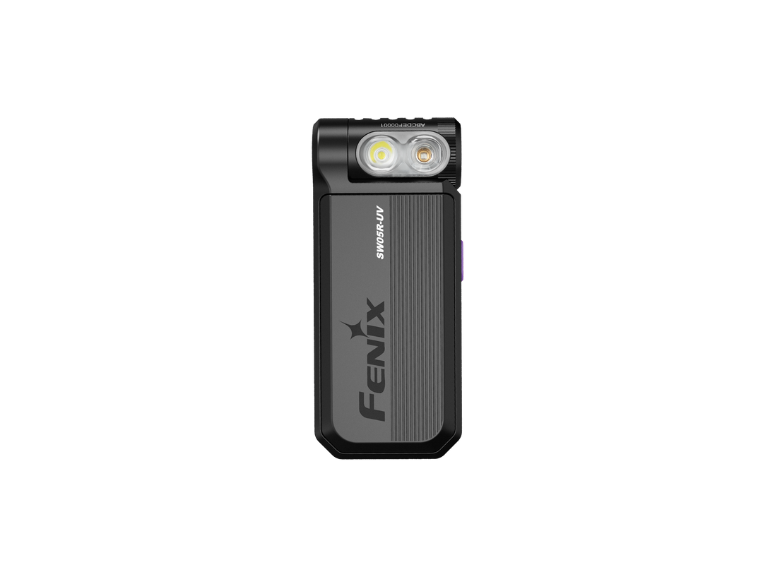 Fenix SW05R UV Clip Light reverse face view