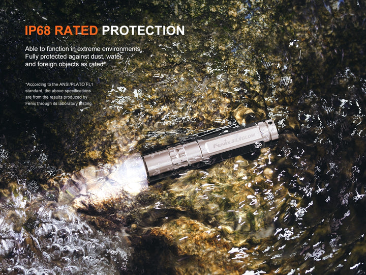 Fenix SilvGlow Keychain Light under water