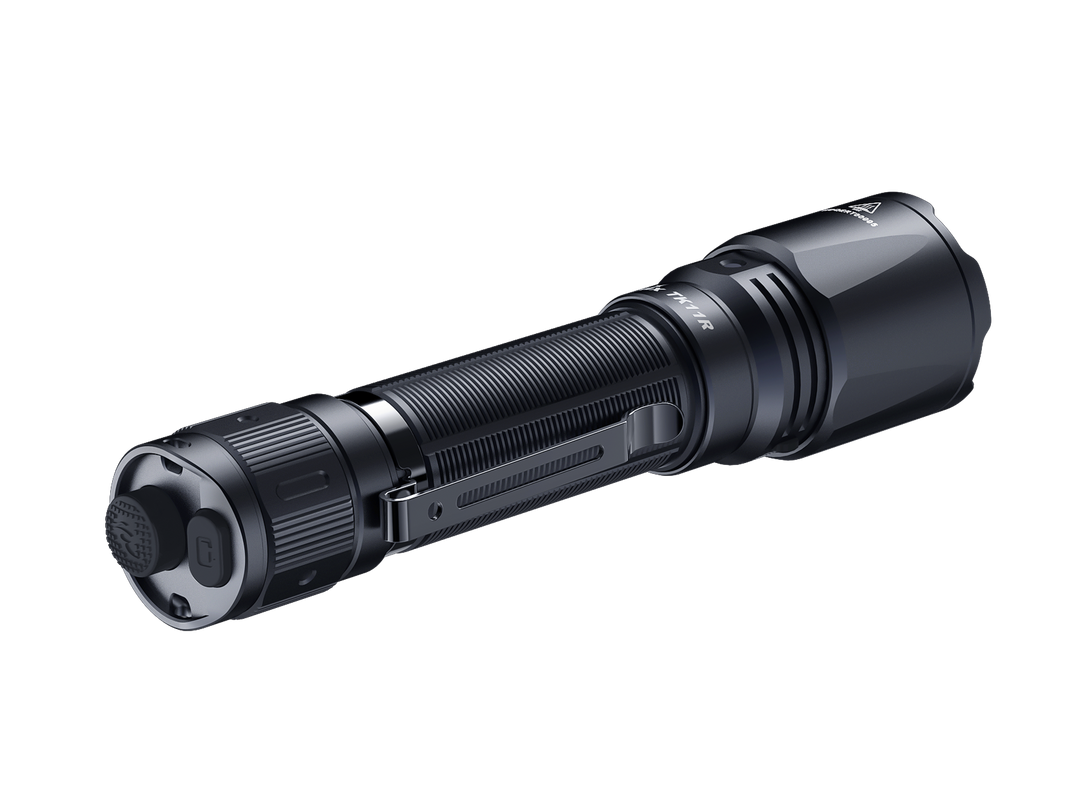 Fenix TK11R compact tactical flashlight viewed from the side