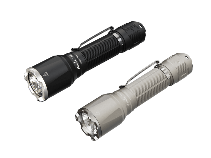 Fenix TK17 Tactical Flashlight in black and in khaki color