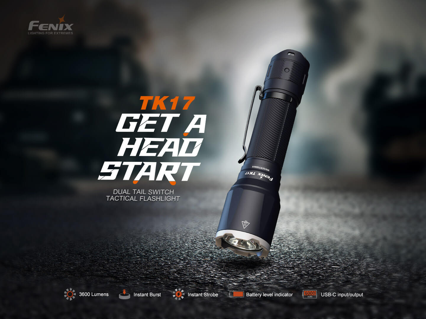 Fenix TK17 | Shop Dual Switch Tactical Flashlight - Fenix Store