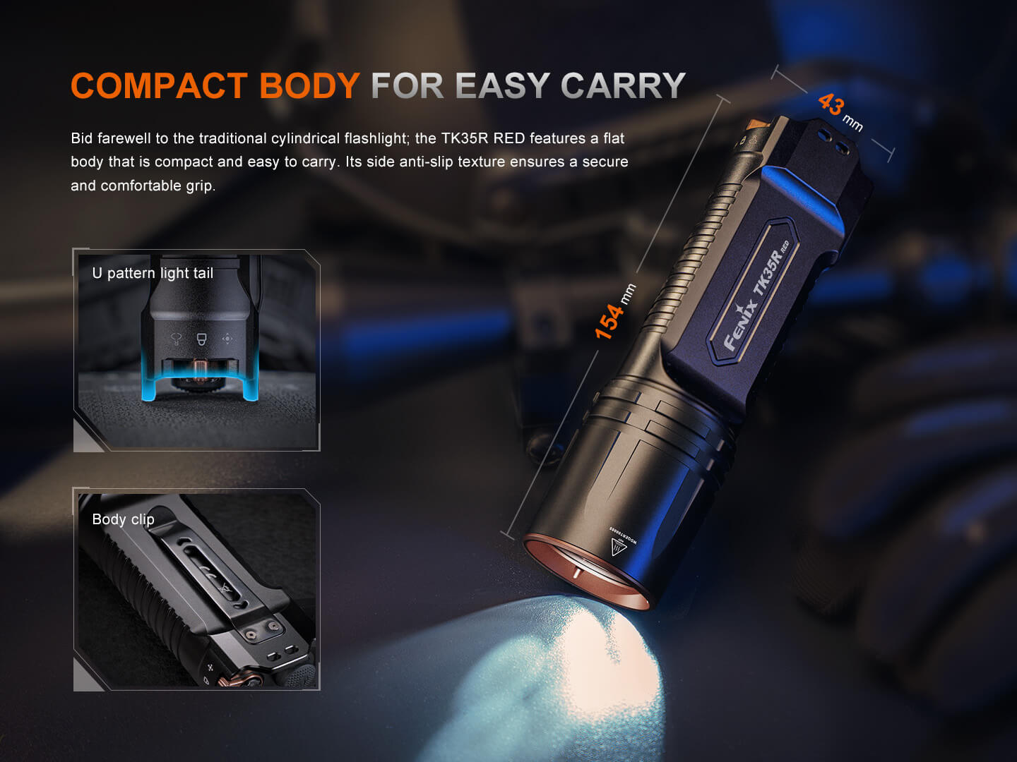 Fenix TK35R Red Light Rechargeable High-Performance Tactical