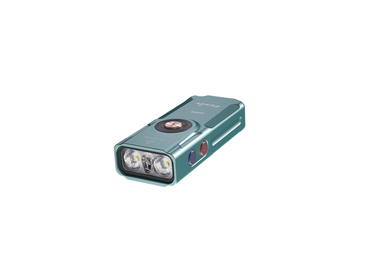 Fenix e06r keychain light in green as viewed from the front