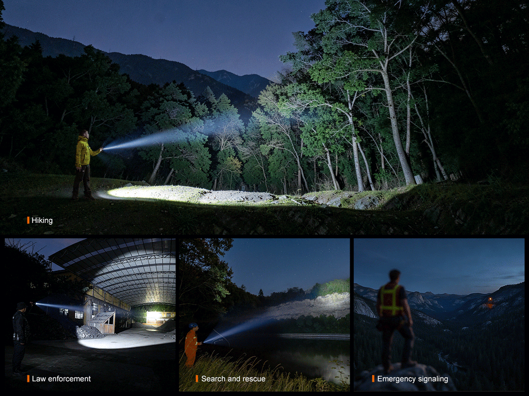 Fenix HT32R used for hiking, law enforcement, search and rescue, and emergency signaling