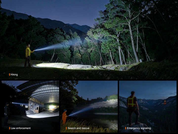 Fenix HT32R used for hiking, law enforcement, search and rescue, and emergency signaling