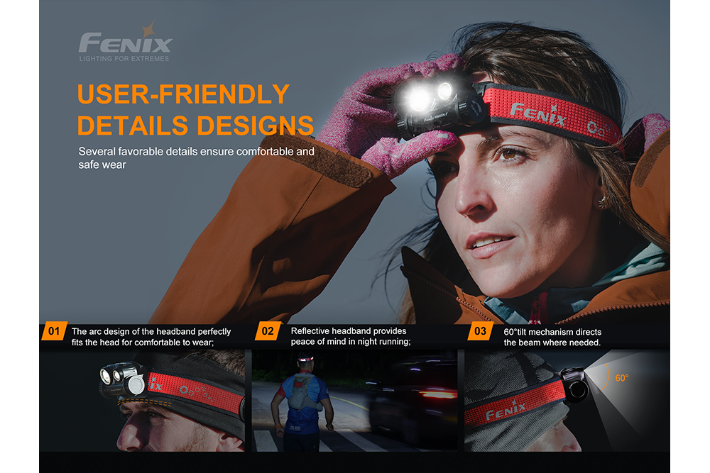 Fenix HM65R-T Trail Running LED Headlamp -- OPEN BOX