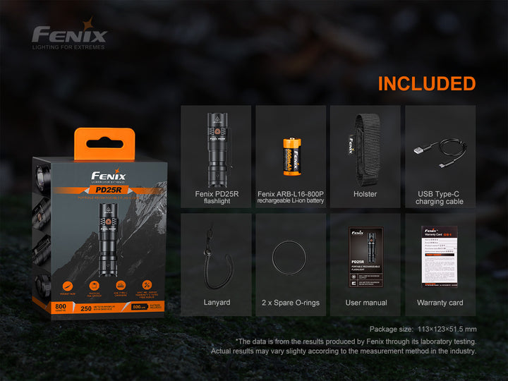 Fenix PD25R Rechargeable LED Flashlight -- OPEN BOX