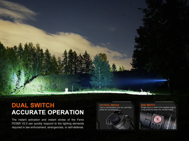 Fenix PD36R V2 Compact Rechargeable Tactical Flashlight -- OPEN BOX