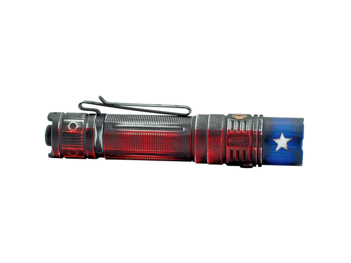 Fenix PD36R V2 Tactical LED Flashlight - Texas Flag Cerakote Finish