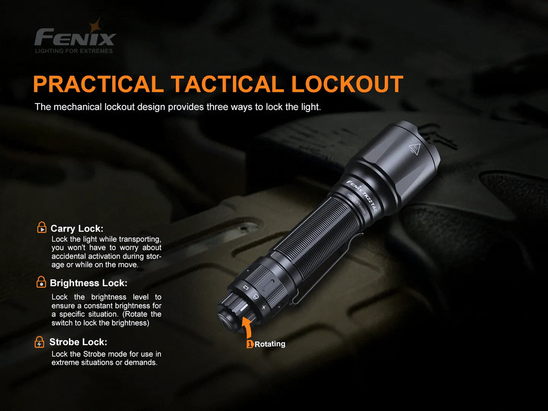 Fenix TK22 TAC - Linterna táctica de 2800 lúmenes, USB-C recargable, con  organizador LumenTac
