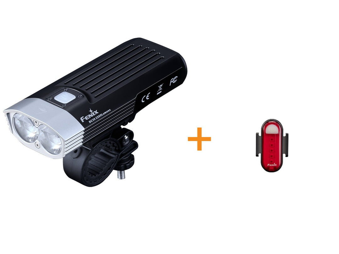 Fenix BC30 V2 LED Bike Light + FREE  BC05R V2 Taillight