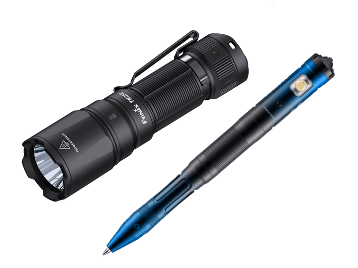 The Compactical Bundle - TK05 Compact Tactical Flashlight & T6 Tactical Pen (blue)