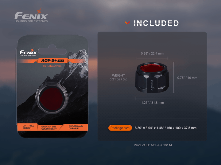 Fenix AOF-S+ V2 Red Filter Adapter - Fenix Store