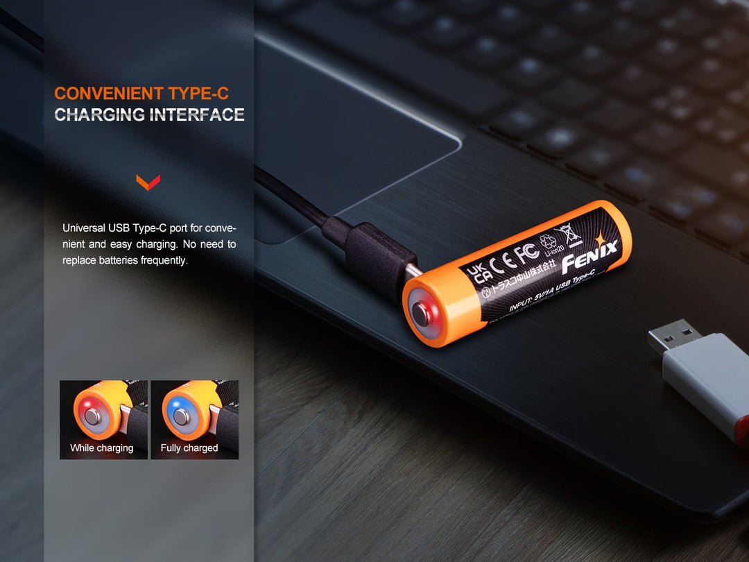 Fenix USB Rechargeable Li-ion AA Size Battery - Fenix Store