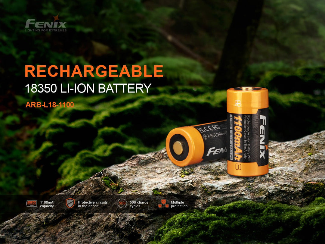 Fenix ARB-L18-1100 Rechargeable 18350 Battery - Fenix Store