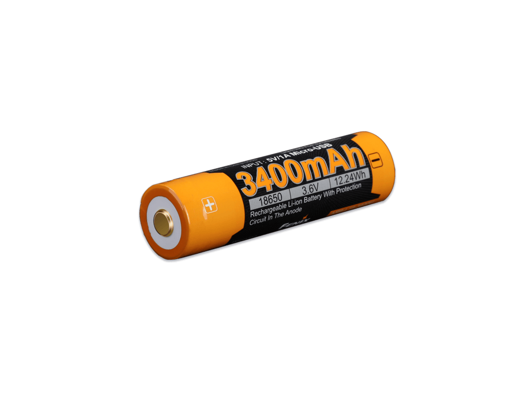 Fenix ARB-L18-3400U Micro-USB Rechargeable 18650 Battery - Fenix Store