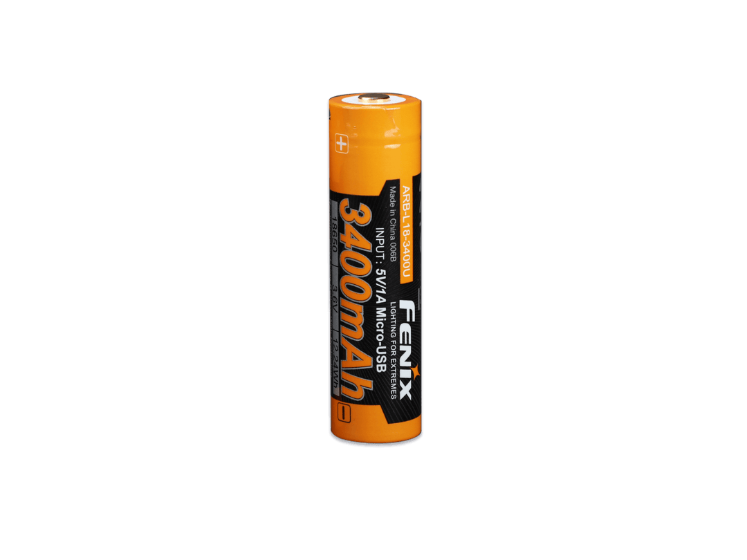 Fenix ARB-L18-3400U Micro-USB Rechargeable 18650 Battery - Fenix Store