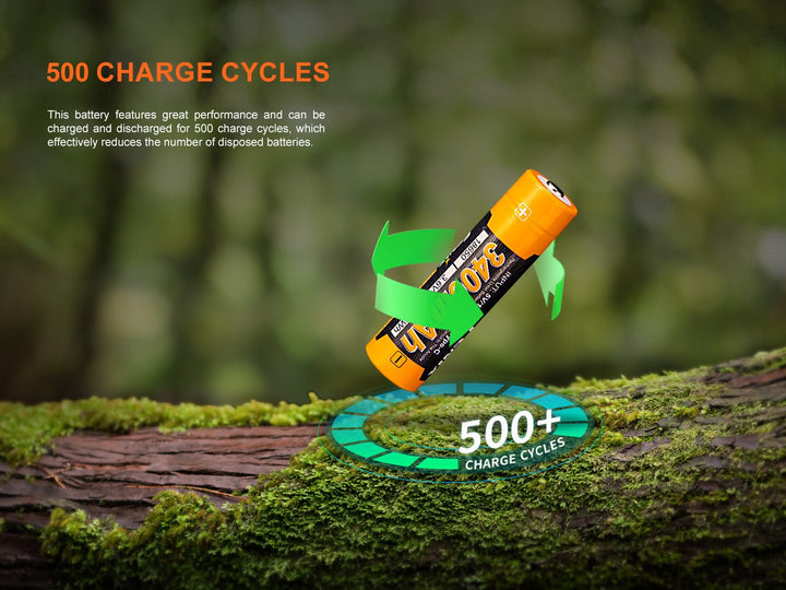 Fenix ARB-L18-3400U V3 USB-C Rechargeable 18650 Battery - Fenix Store