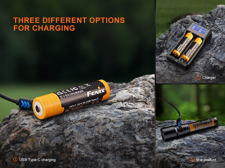 Fenix ARB-L18-3400U V3 USB-C Rechargeable 18650 Battery - Fenix Store