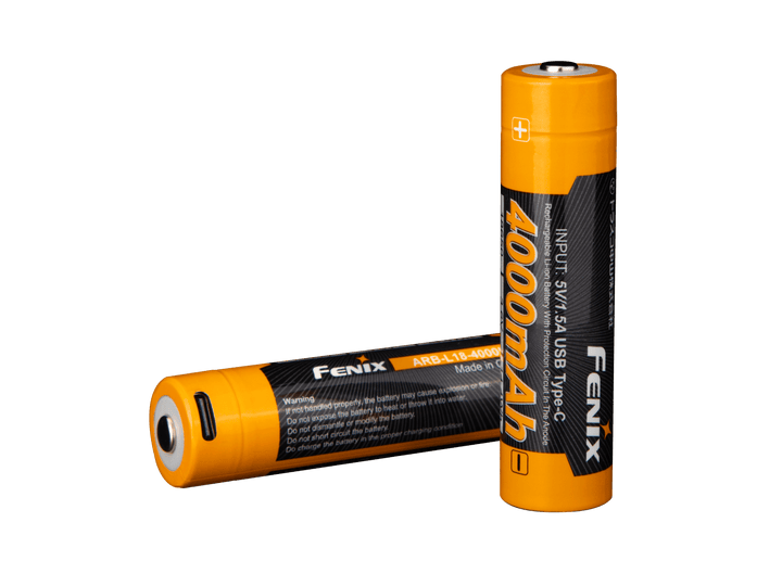 Fenix ARB-L18-4000U High-Capacity USB Rechargeable 18650 Battery - 4000mAh - Fenix Store