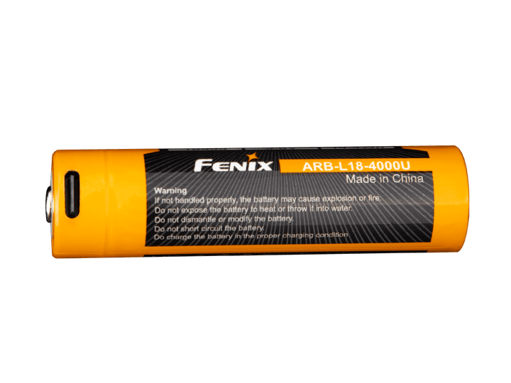 Fenix ARB-L18-4000U High-Capacity USB Rechargeable 18650 Battery - 4000mAh - Fenix Store
