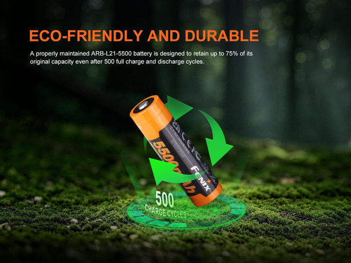 Fenix ARB-L21-5500 Rechargeable 21700 Battery - Fenix Store