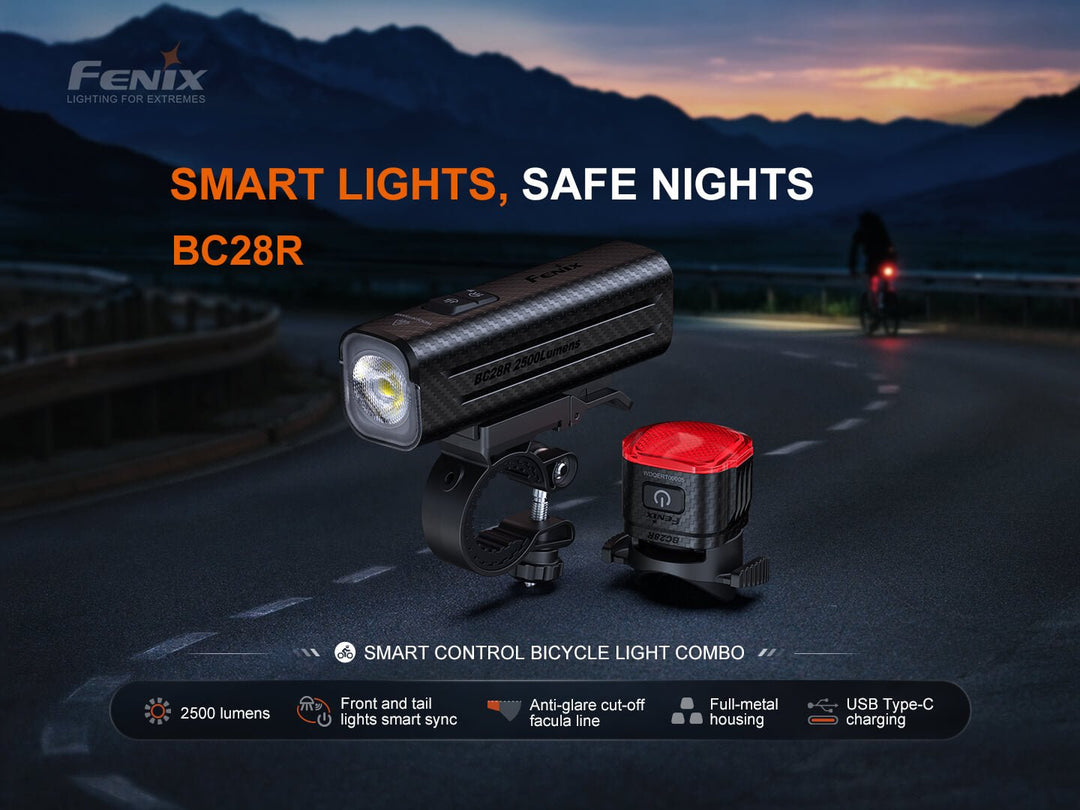 Fenix BC28R Smart Head & Tail Bike Light Combo - Fenix Store