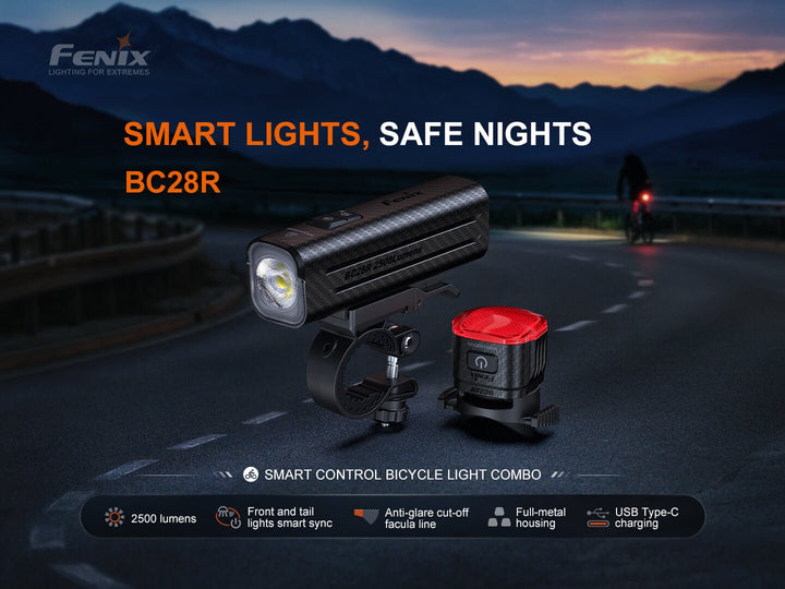 Fenix BC28R Smart Head & Tail Bike Light Combo - Fenix Store