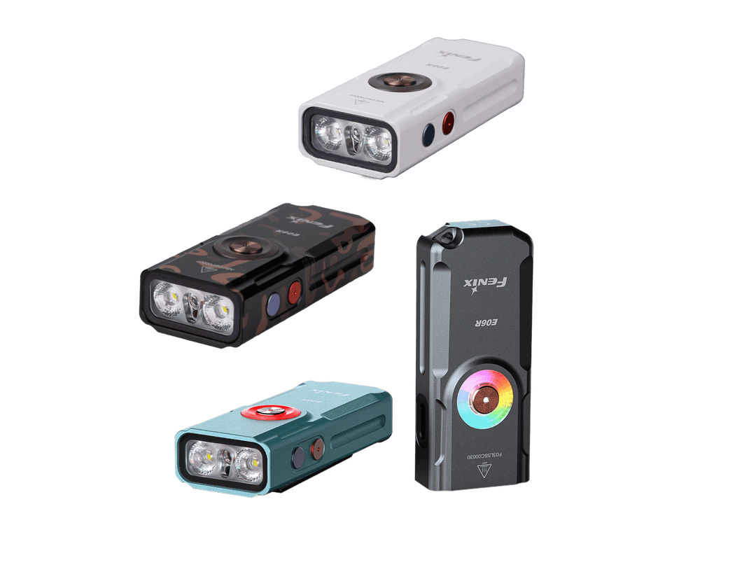 Fenix E06R Keychain Light with White, UV, and Red Laser Lights - Fenix Store