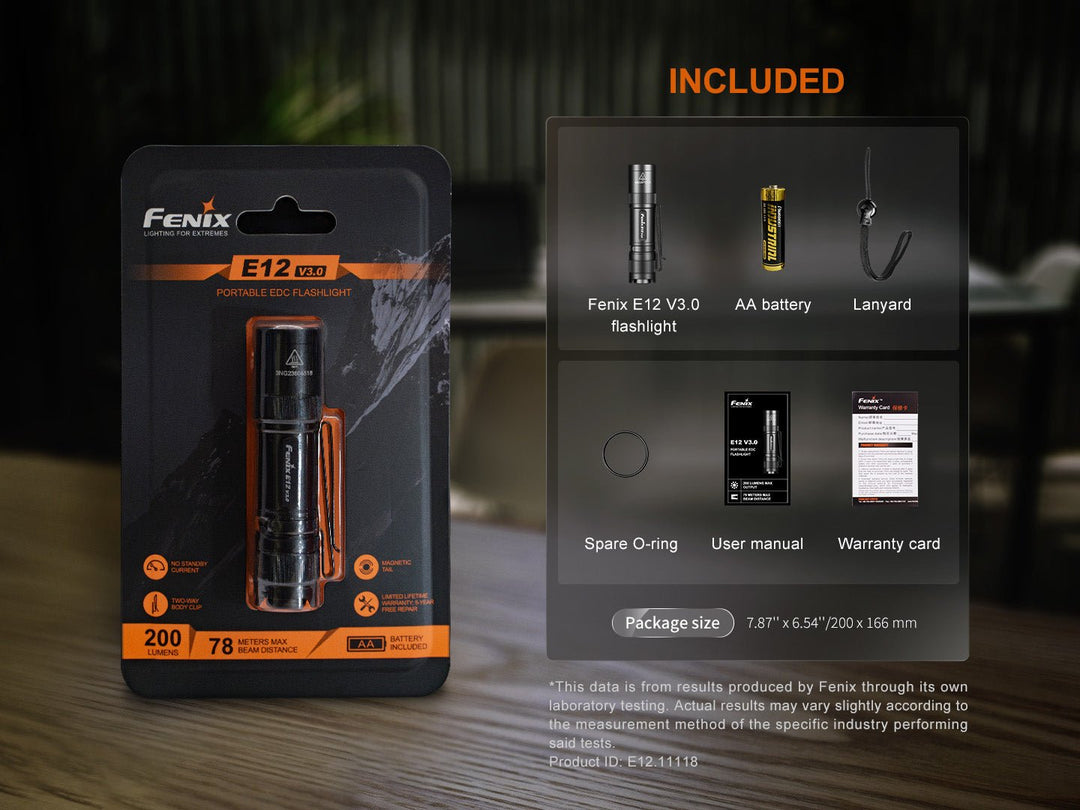 Fenix E12 V3 Pocket EDC AA Flashlight - Fenix Store