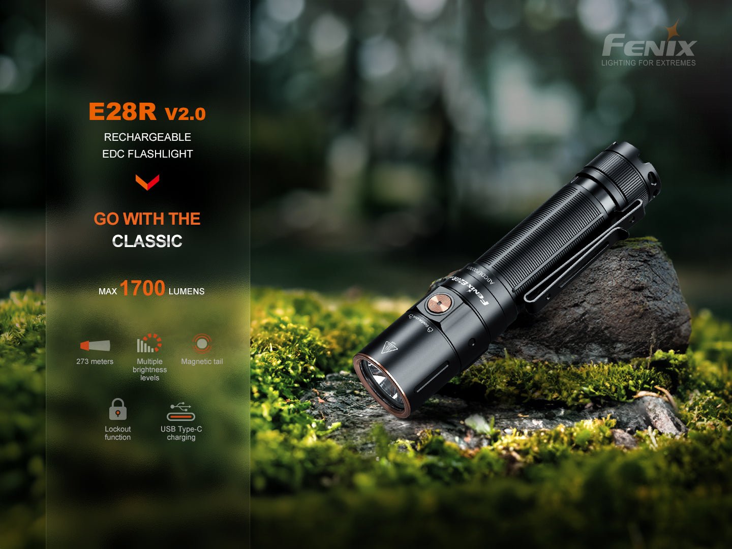 Fenix E28R V2 Rechargeable EDC Flashlight | Fenix Store
