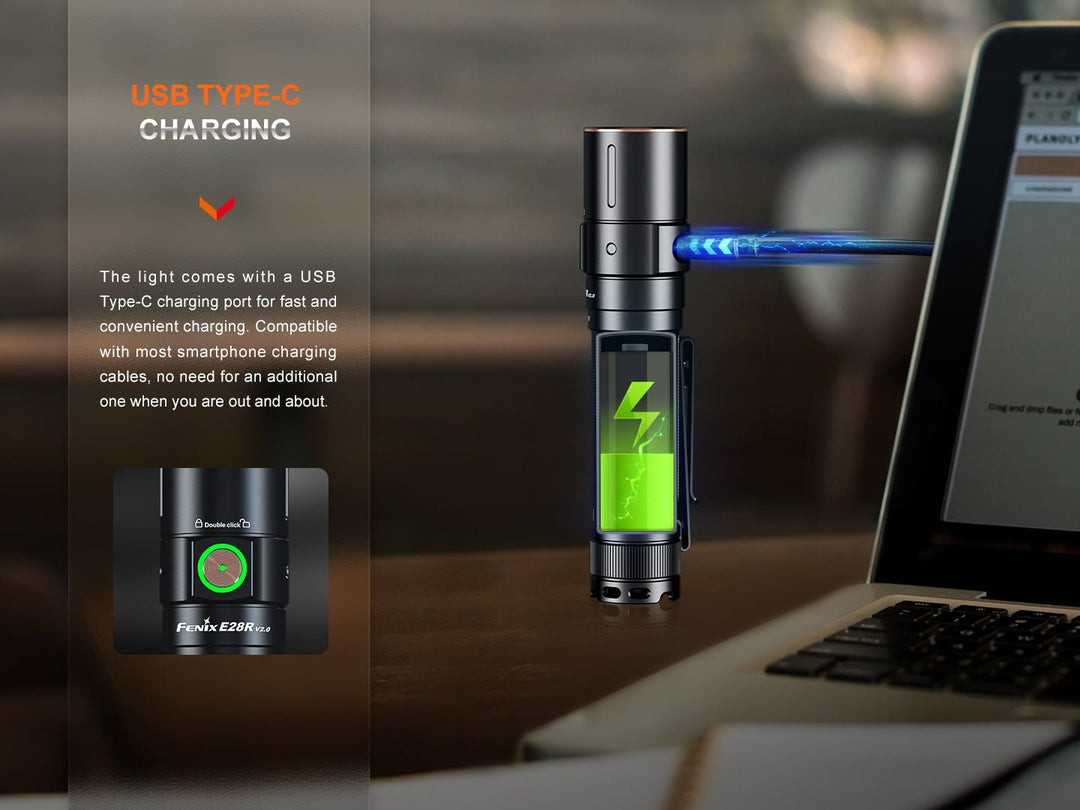 Fenix E28R V2 Rechargeable EDC Flashlight - Fenix Store