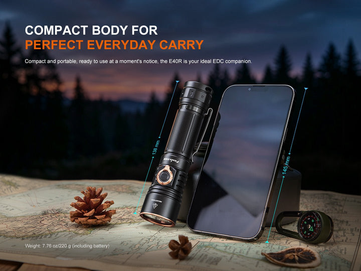 Fenix E40R Rechargeable EDC Flashlight - 5100 Lumens - Fenix Store