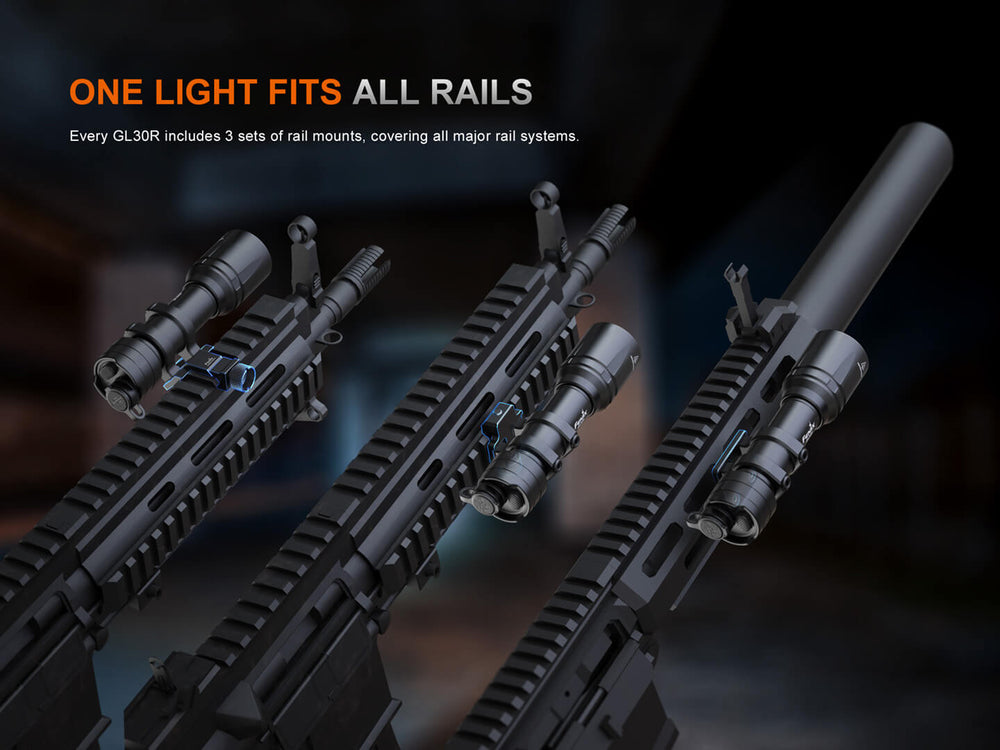 Fenix GL30R Rail-Mounted High-Intensity Tactical Light with AER-07 Remote Switch - Fenix Store
