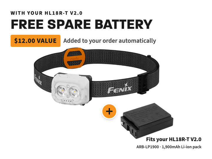 Fenix HL18R-T V2 Lightweight Trail Running Headlamp - Fenix Store