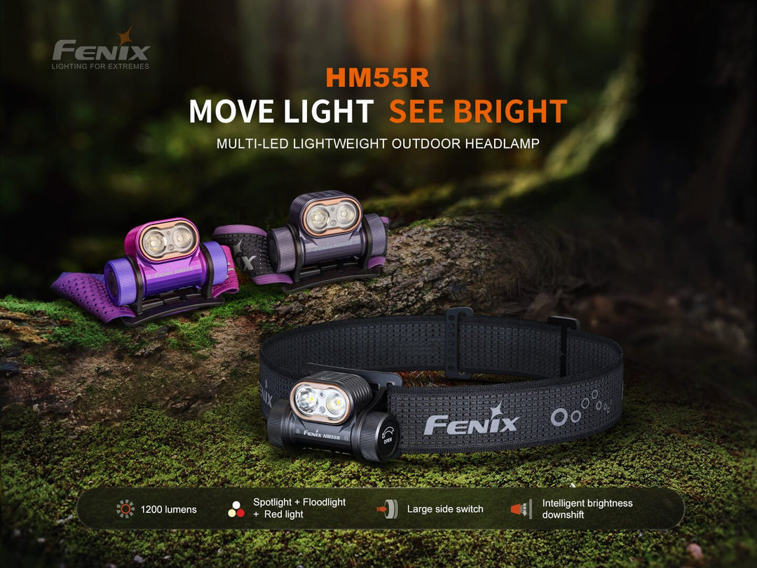 Fenix HM55R Lightweight Multi-LED Headlamp - Fenix Store