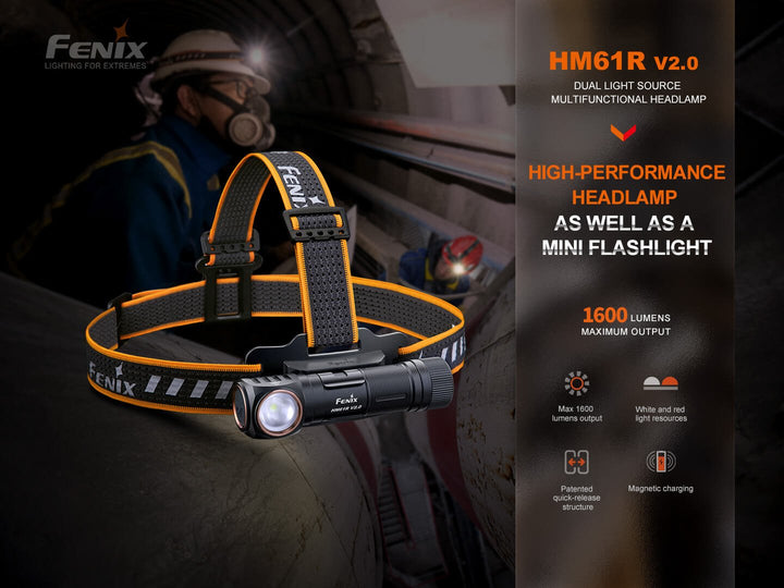 Fenix HM61R V2 Rechargeable LED Headlamp - Discontinued - Fenix Store