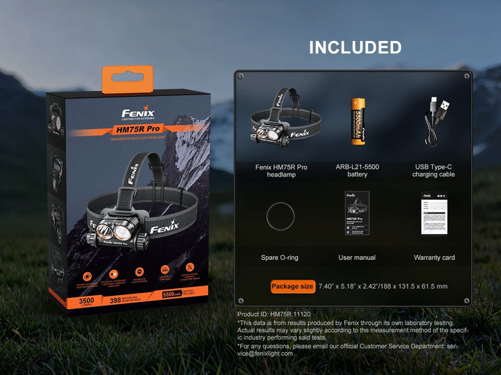 Fenix HM75R Pro Rechargeable Headlamp - 3500 Lumens - Fenix Store