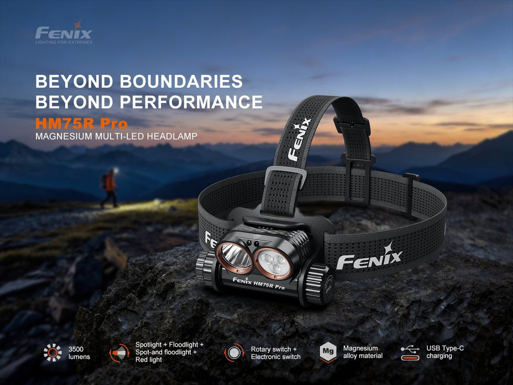 Fenix HM75R Pro Rechargeable Headlamp - 3500 Lumens - Fenix Store
