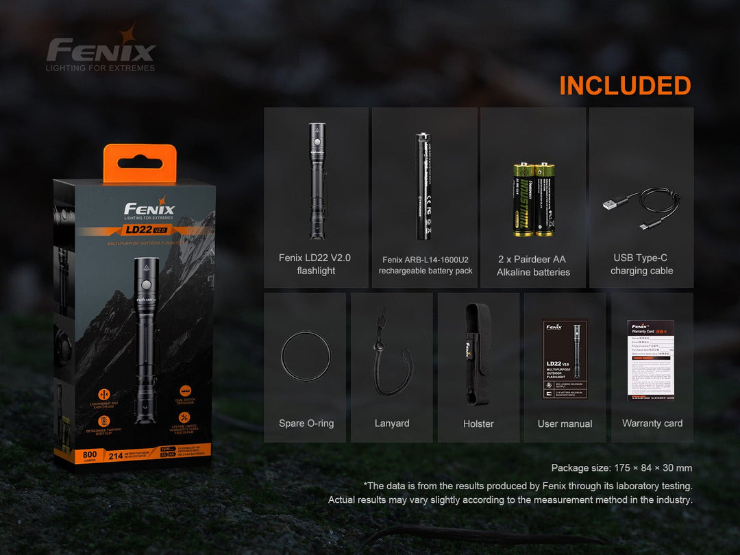 Fenix LD22 V2 Compact LED Flashlight - 800 Lumens - Fenix Store