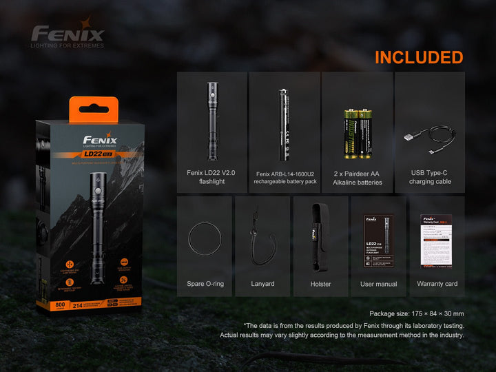Fenix LD22 V2 Compact LED Flashlight - 800 Lumens - Fenix Store