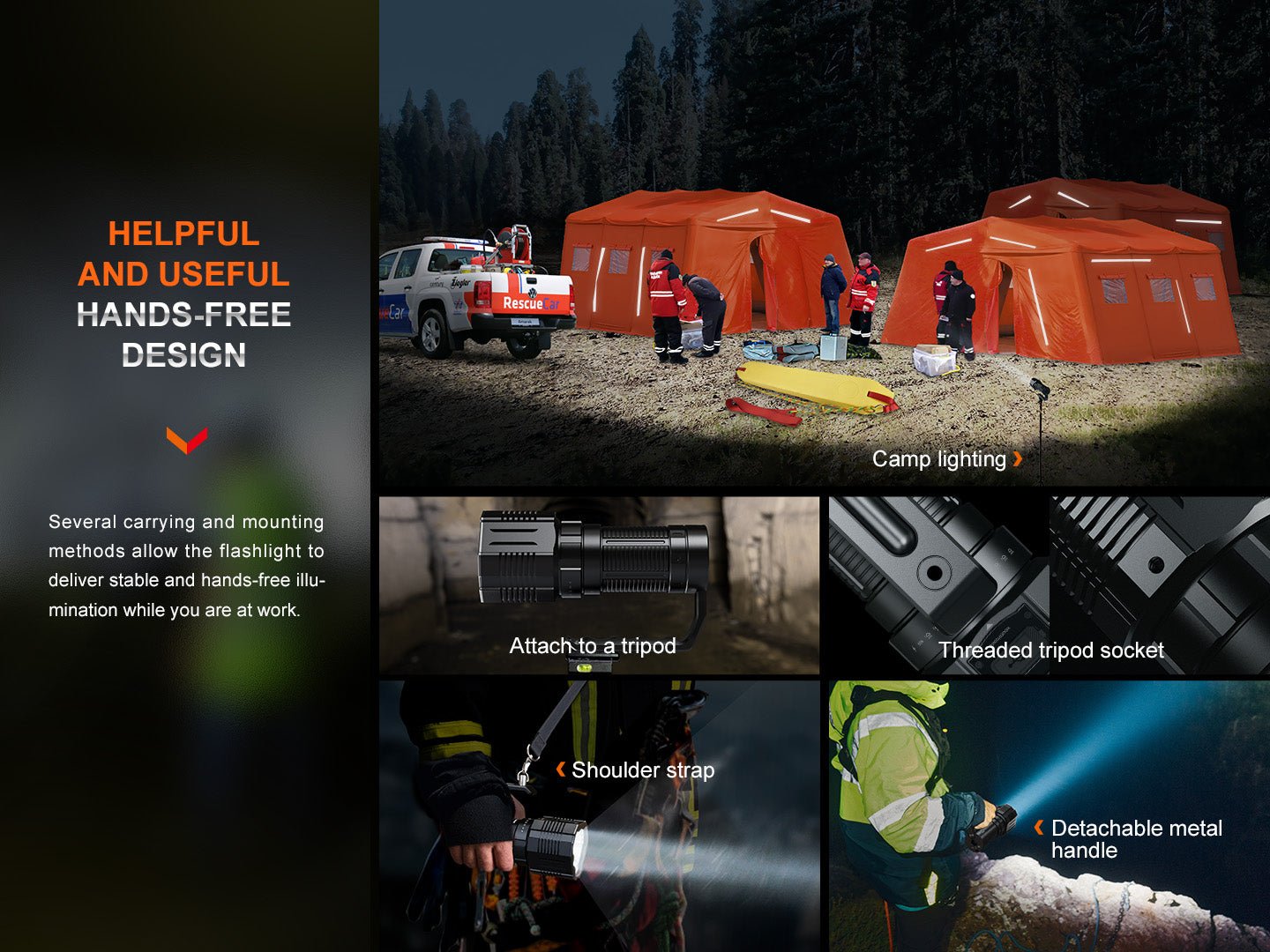 Fenix LR60R | Shop Rotary Switch Rechargeable Searchlight - Fenix