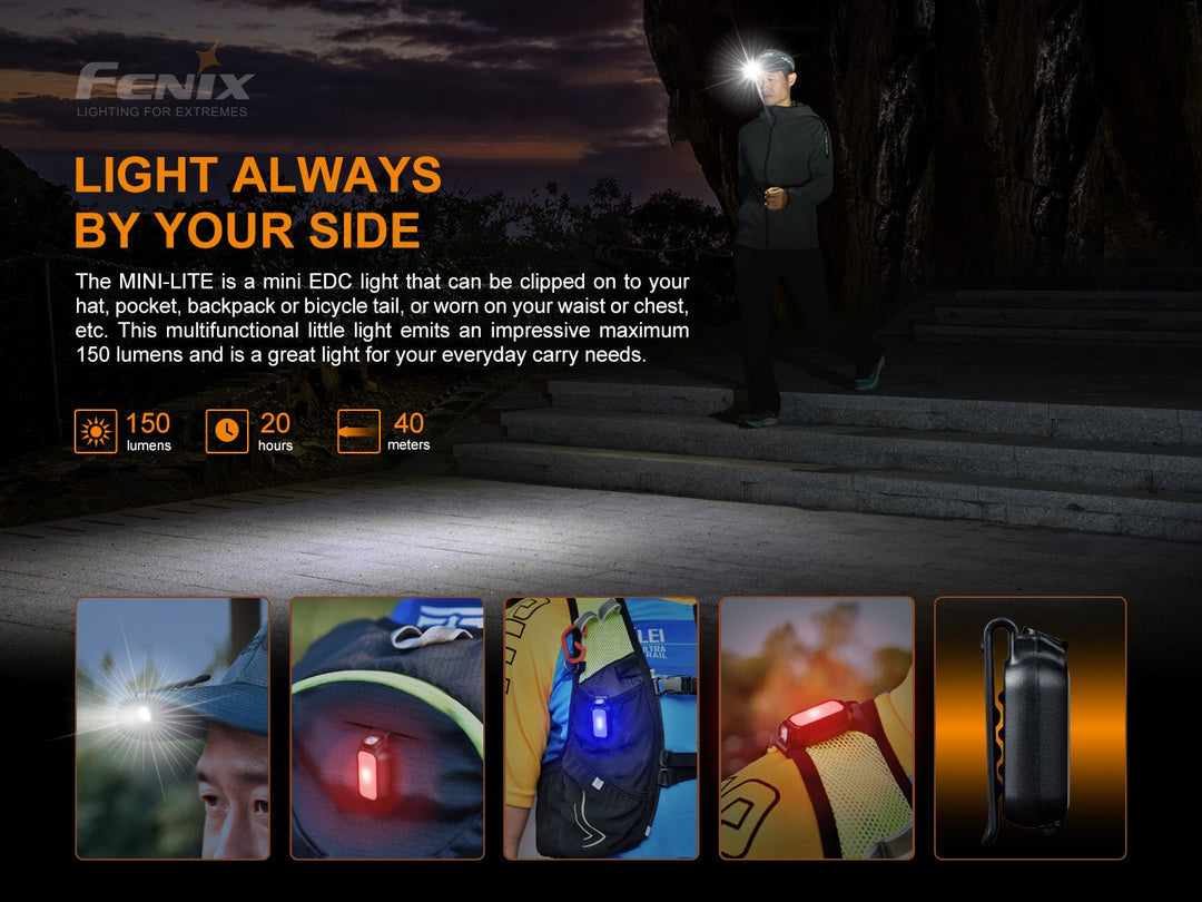 Fenix Mini-Lite Multipurpose Mini EDC flashlight - 150 Lumens - Fenix Store
